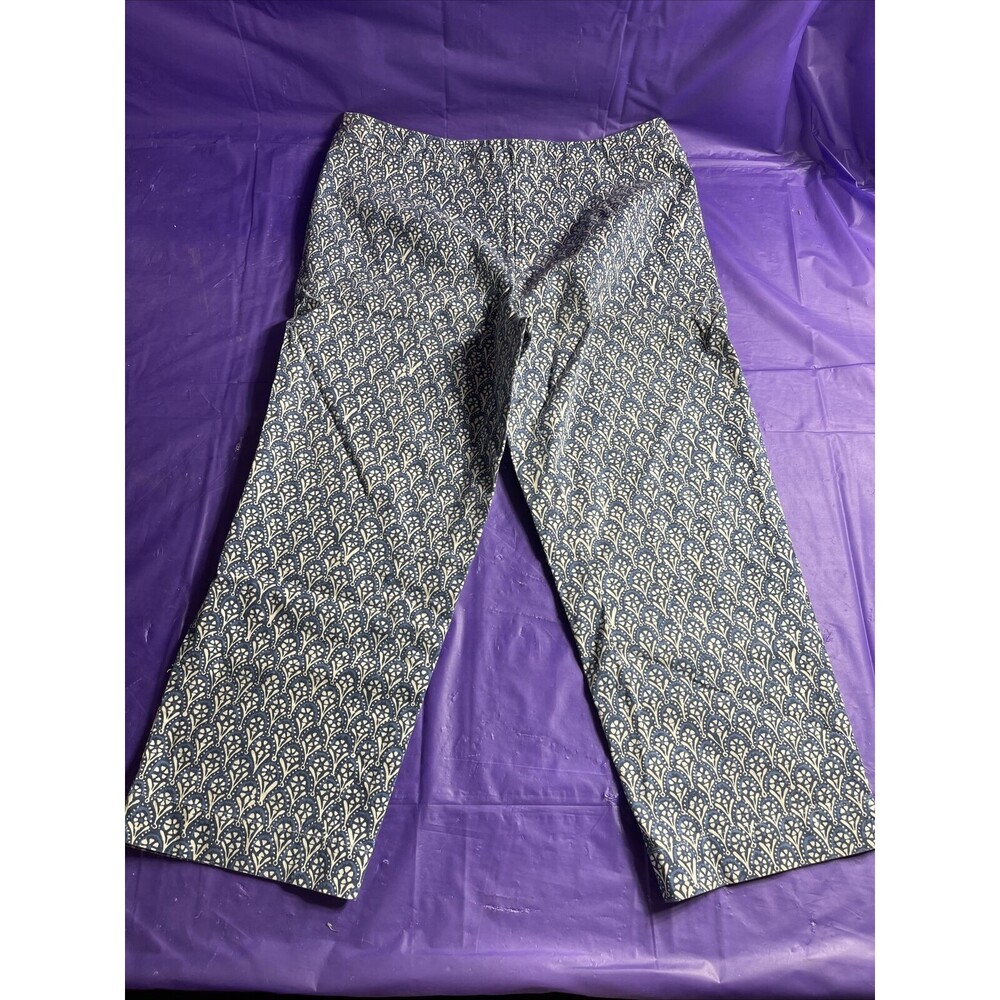Talbots Petites Women's Floral Capri Pants Size 8 Stretch